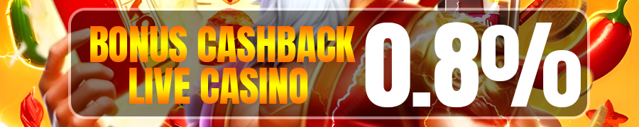 BONUS CASHBACK Live CASINO DZ33